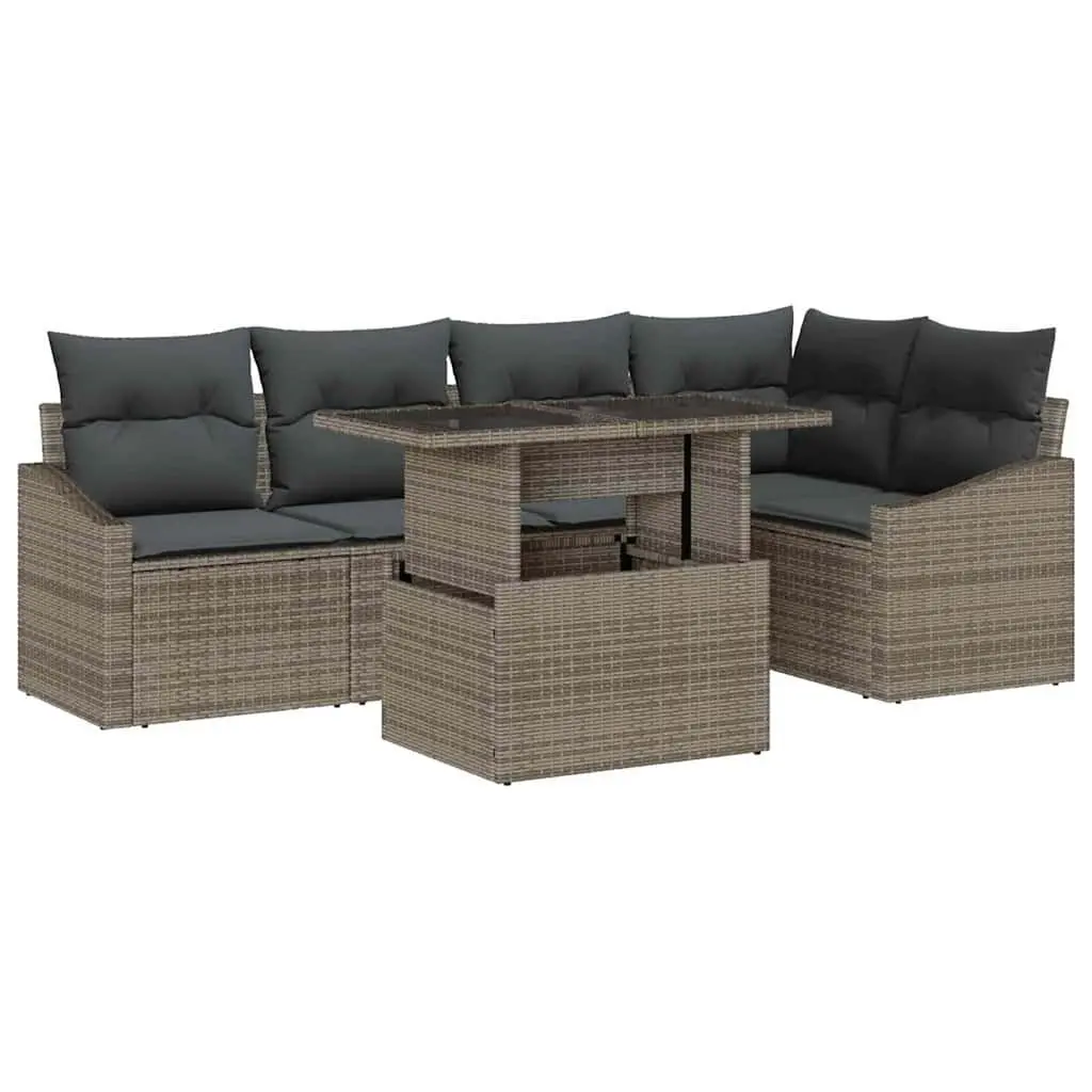 Modular Outdoor Garden Sofa Set 6-Piece Rattan Seating for Patio and Terrace