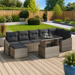 8-Piece Modular Outdoor Sofa Set with Durable Materials