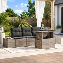 Specifications of 5-Piece Grey Garden Sofa Set