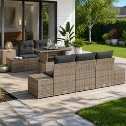 Specifications of 6 Piece Grey Outdoor Sofa Set