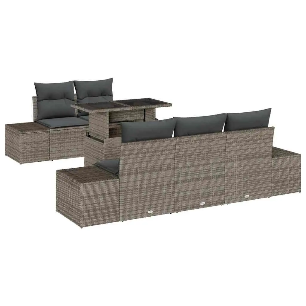 6 Piece Grey Outdoor Sofa Set