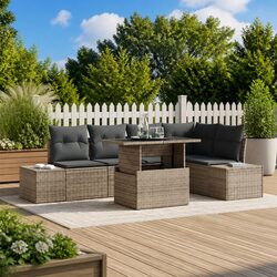 Specifications for Grey Poly Rattan Garden Sofa Set