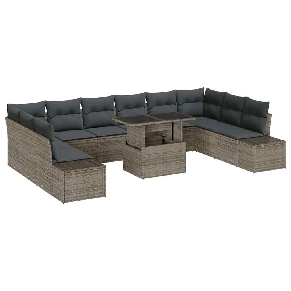 11-Piece Grey Modular Sofa Set