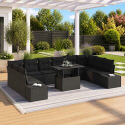 11-Piece Outdoor Garden Sofa Set with Detailed Specs
