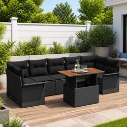 Detailed Specs of an 8-Seater Garden Sofa Set with Storage