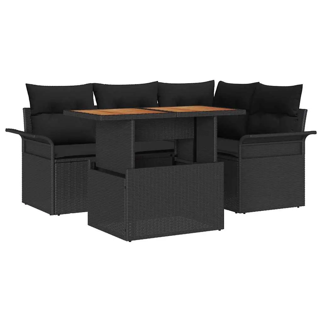 Modular Garden Sofa Set with Storage for 5 People