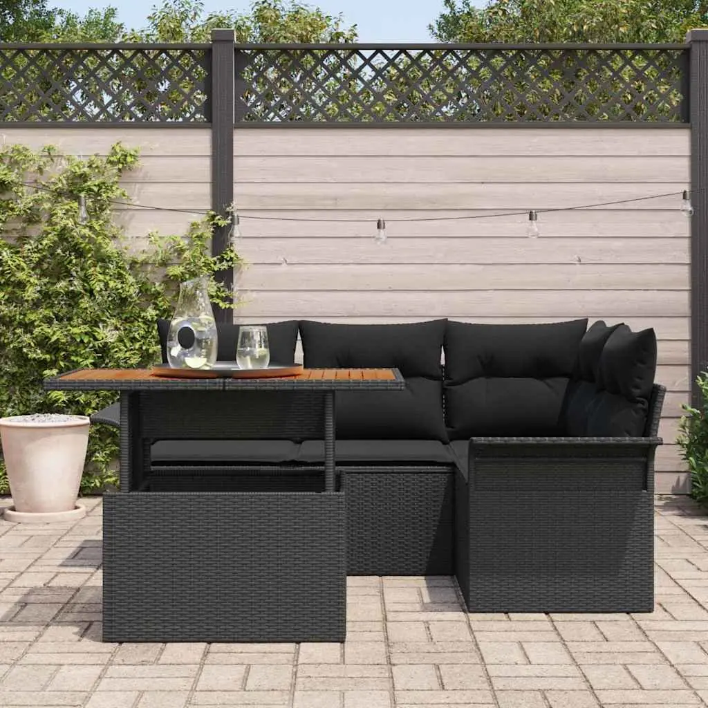 Modular Garden Sofa Set with Storage for 5 People
