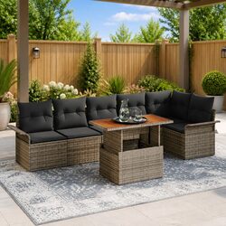 Modular 7-Piece Outdoor Sofa Set with Weather-Resistant Design