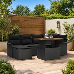 7-Person Modular Outdoor Sofa Set with Storage Features