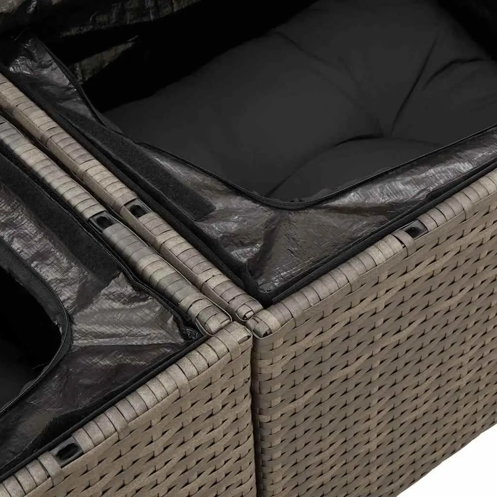8-Piece Grey Modular Sofa Set