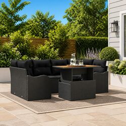 Garden Sofa Set 7-Piece Specifications - Modular and Storage