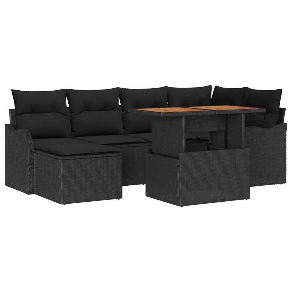 Garden Sofa Set Outdoor Lounge Furniture 7 Piece Modular Seating with Storage