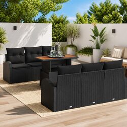7-Piece Garden Sofa Set Specs: Poly Rattan & Storage