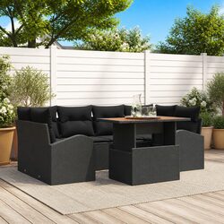 7-Piece Outdoor Sofa Set with Modular Design and Storage