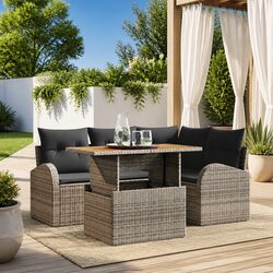 5-Piece Grey Garden Sofa Set - Specifications and Features