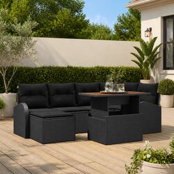 Specifications of 7-Piece Black Modular Sofa Set