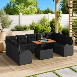 Garden Sofa Set Specifications: 10 Pieces, Steel Frame
