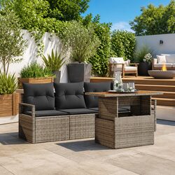 Specifications of 5-Piece Grey Outdoor Sofa Set with Storage
