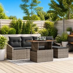 Specifications of 6-Piece Grey Modular Sofa Set with Storage