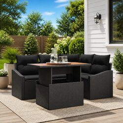 Specifications of Black Garden Sofa Set 5 pcs
