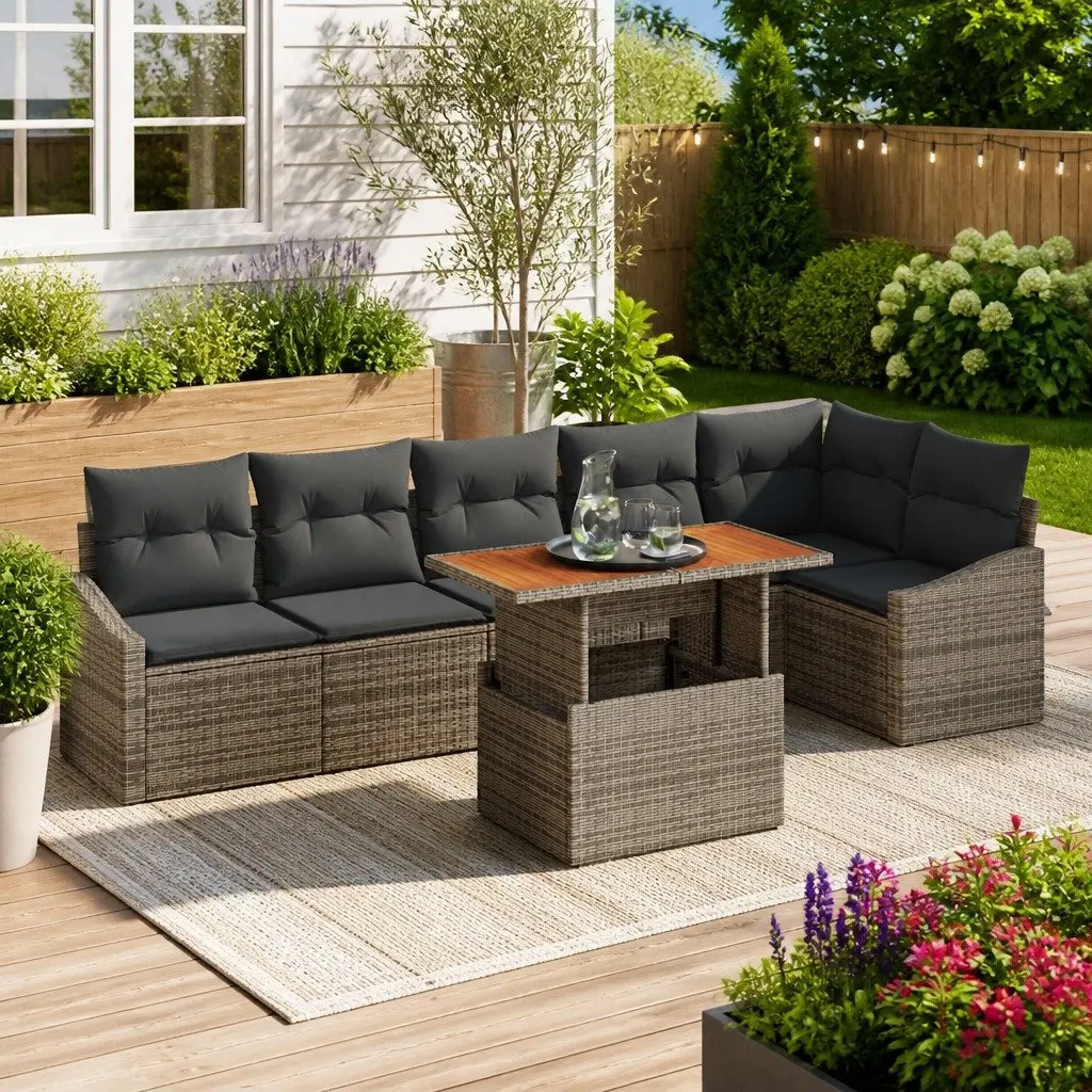7-Piece Garden Sofa Set with Storage