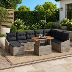9-Piece Modular Garden Sofa Set - Specs & Features Inside