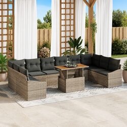 Specifications for 11-Piece Garden Sofa Set in Grey