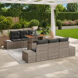 7 Piece Modular Garden Sofa Set in Grey – Specs & Details