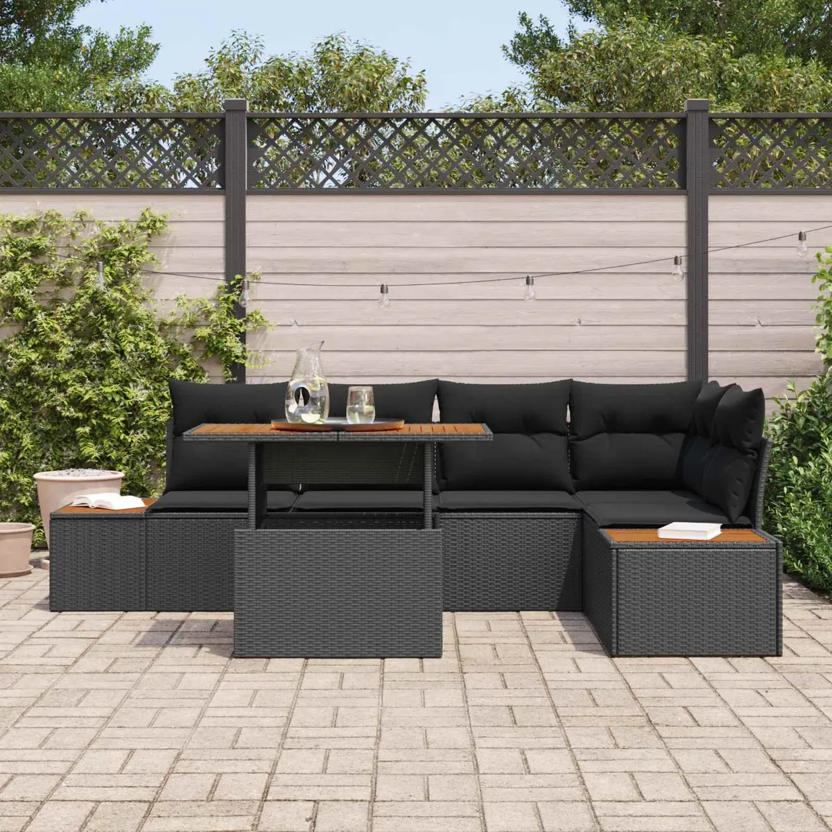 Modular Outdoor Garden Sofa Set for 6