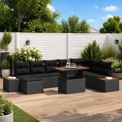 9-Piece Modular Garden Sofa Set Dimensions and Specs