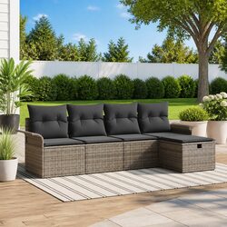Specifications for 5-Piece Outdoor Sofa Set in Grey