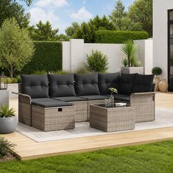 Specifications of 7-Piece Grey Garden Sofa Set