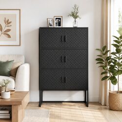 Specifications of Black Highboard Cabinet - 6 Doors