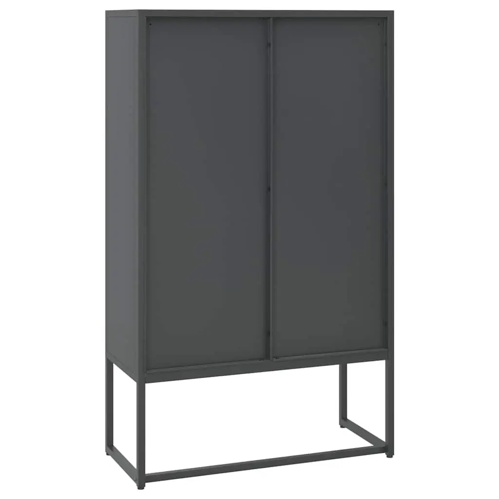Highboard Storage Cabinet for Home 80 x 35 x 135 cm Anthracite 6 Door Display Unit