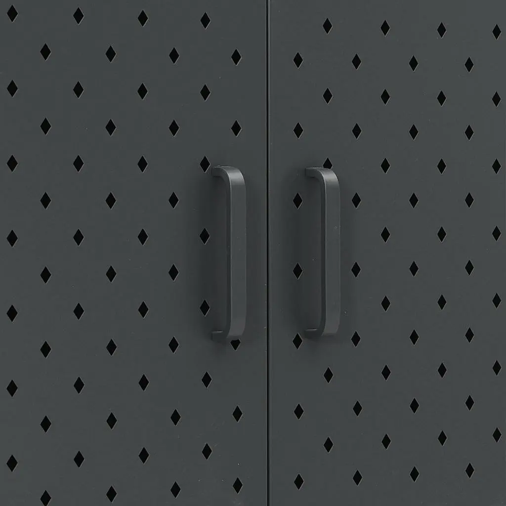 Highboard Storage Cabinet for Home 80 x 35 x 135 cm Anthracite 6 Door Display Unit