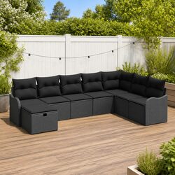 Black Poly Rattan Outdoor Sofa Set Specifications