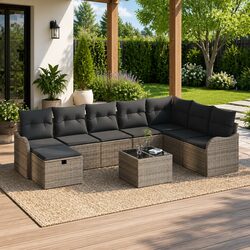 Specifications of Grey Poly Rattan Outdoor Sofa Set