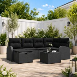Specifications of 7 Piece Black Outdoor Sofa Set
