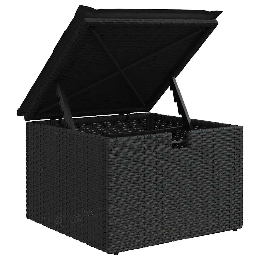 Outdoor Sofa Set 4 Piece Garden Furniture Poly Rattan Black