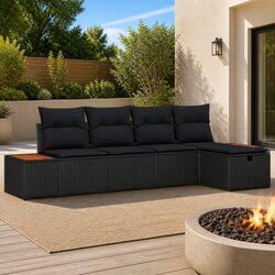 Specifications of Modular Garden Sofa Set - 5 Piece Black