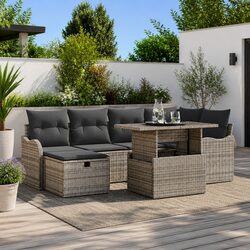 Specifications of 7-Piece Garden Sofa Set: Poly Rattan