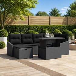 Specifications of 7-Piece Modular Poly Rattan Sofa Set