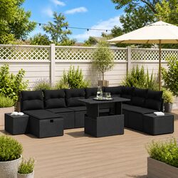 Modular Garden Sofa Set 11 Pcs with Detailed Specs