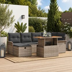 Technical Specs of 7-Piece Grey Garden Sofa Set