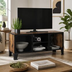 Detailed Specifications of Rustic Brown TV Cabinet