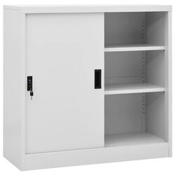 Steel Storage Cabinet 90L x 40W x 90H cm with Adjustable Shelves
