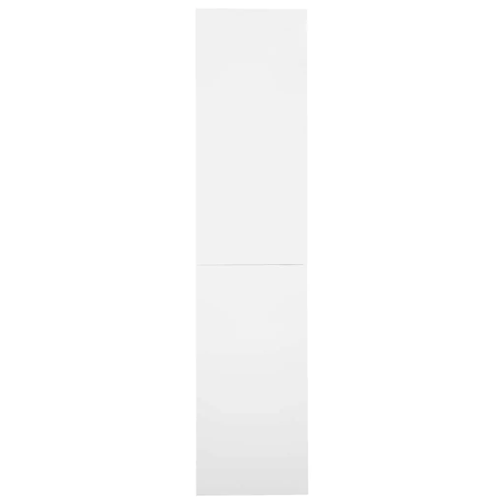 Office Storage Cabinet Sliding Door White Steel 90x40x180cm