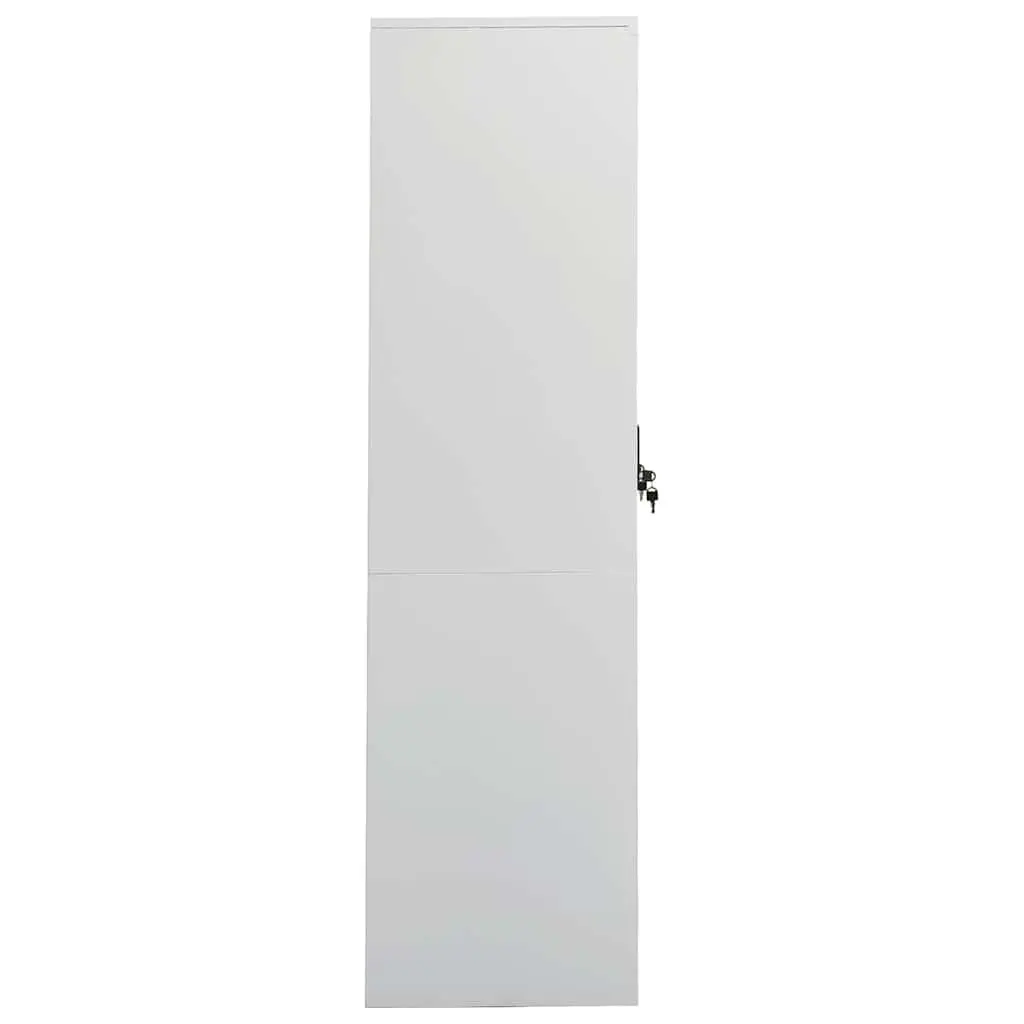 Steel Wardrobe Cabinet Grey Storage Cupboard for Clothing Organizer Large 80 x 50 x 180 cm