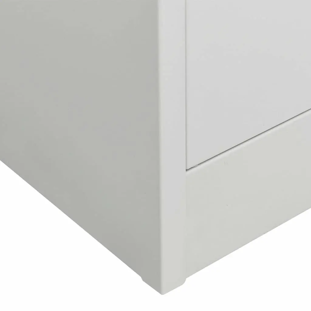 Steel Wardrobe Cabinet Grey Storage Cupboard for Clothing Organizer Large 80 x 50 x 180 cm