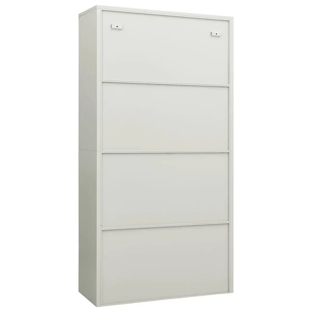 Steel Locker Cabinet Grey 4 Shelf Storage Organiser Home 90W x 40D x 180H cm